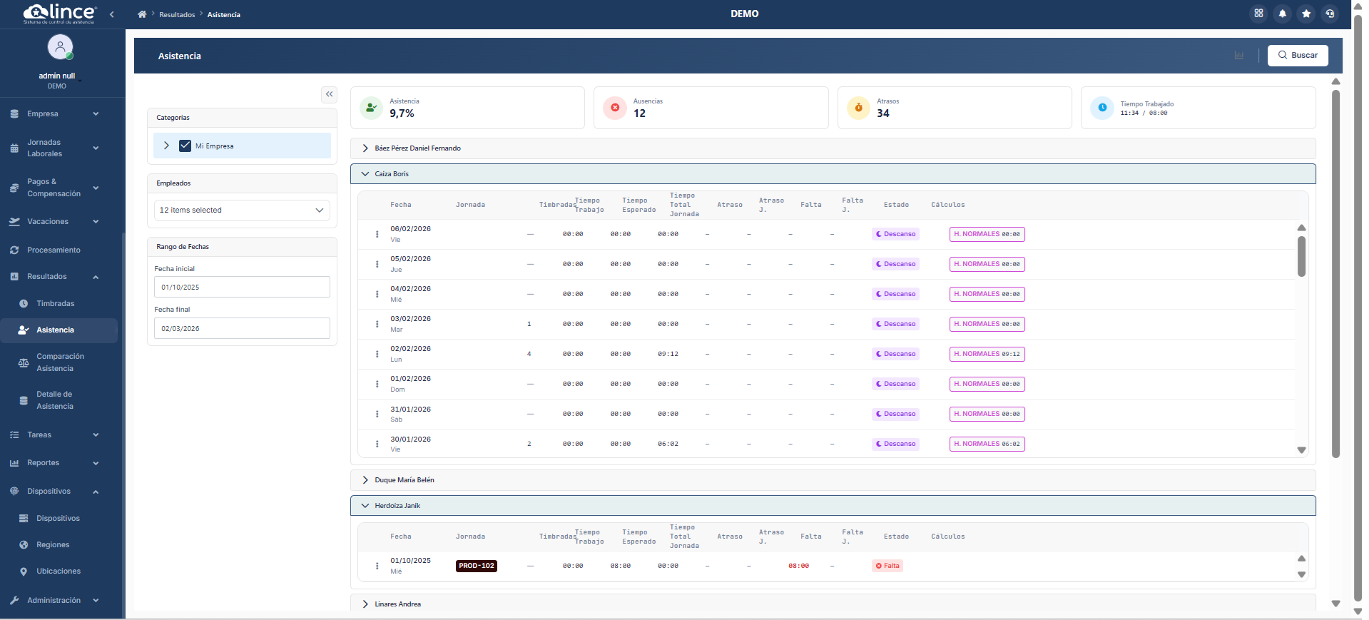 Reporte de Asistencia