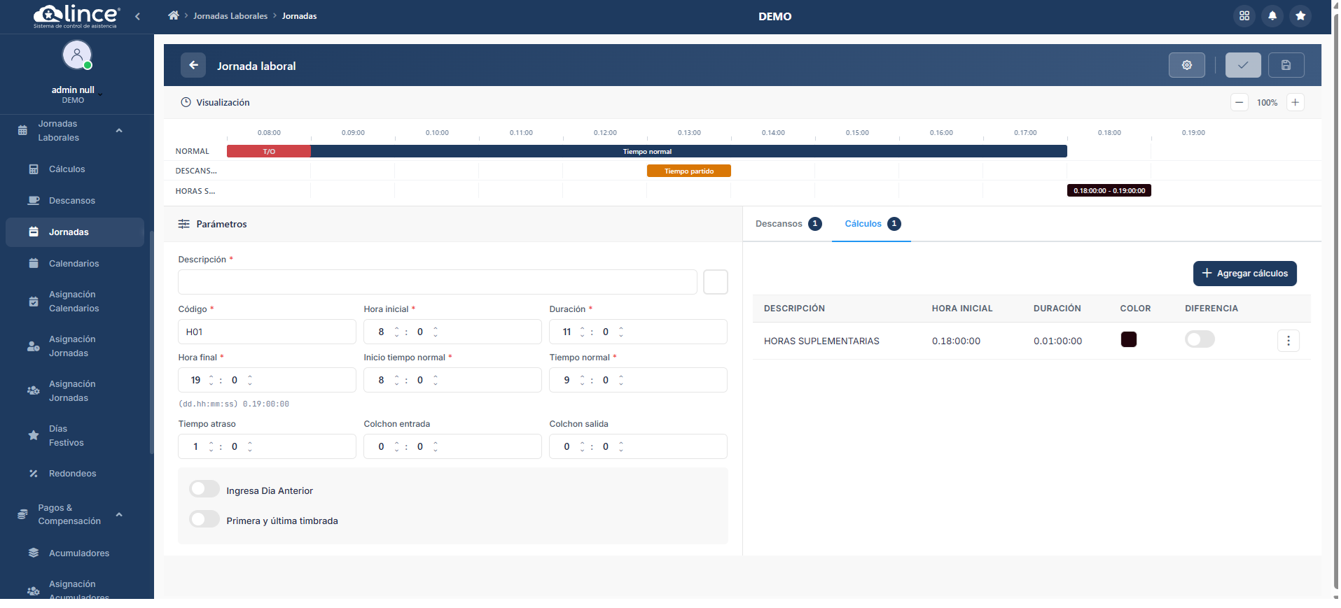 Formulario de Jornada Laboral